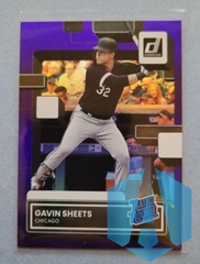 2022 Panini Donruss GAVIN SHEETS Rated Rookie #35 Purple Parallel RC White Sox